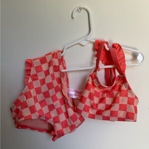 Cat & Jack Pink and White Checkered Bikini